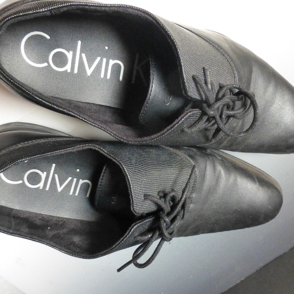 CALVIN KLEIN TAIDEN black lace up shoes 9.5 m